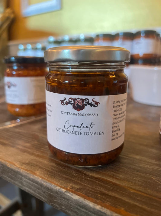 Capuliato - getrocknete Tomaten gehackt in Olivenöl